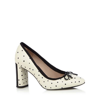 Clarks White and black 'Idamarie Faye' high heel slip-on shoes